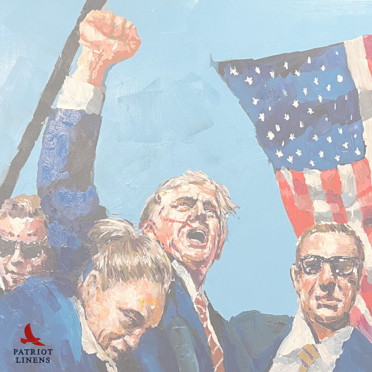Premium Embroidered Microfiber Towel: TRUMP FIGHT